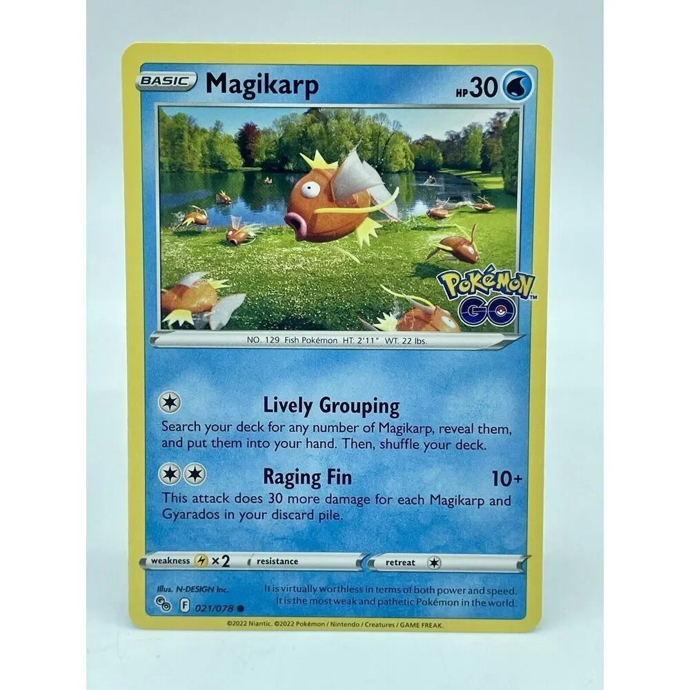 Magikarp 021/078 Stamped‎ Pokémon GO Non-Holo Pokémon TCG Mint Unplayed